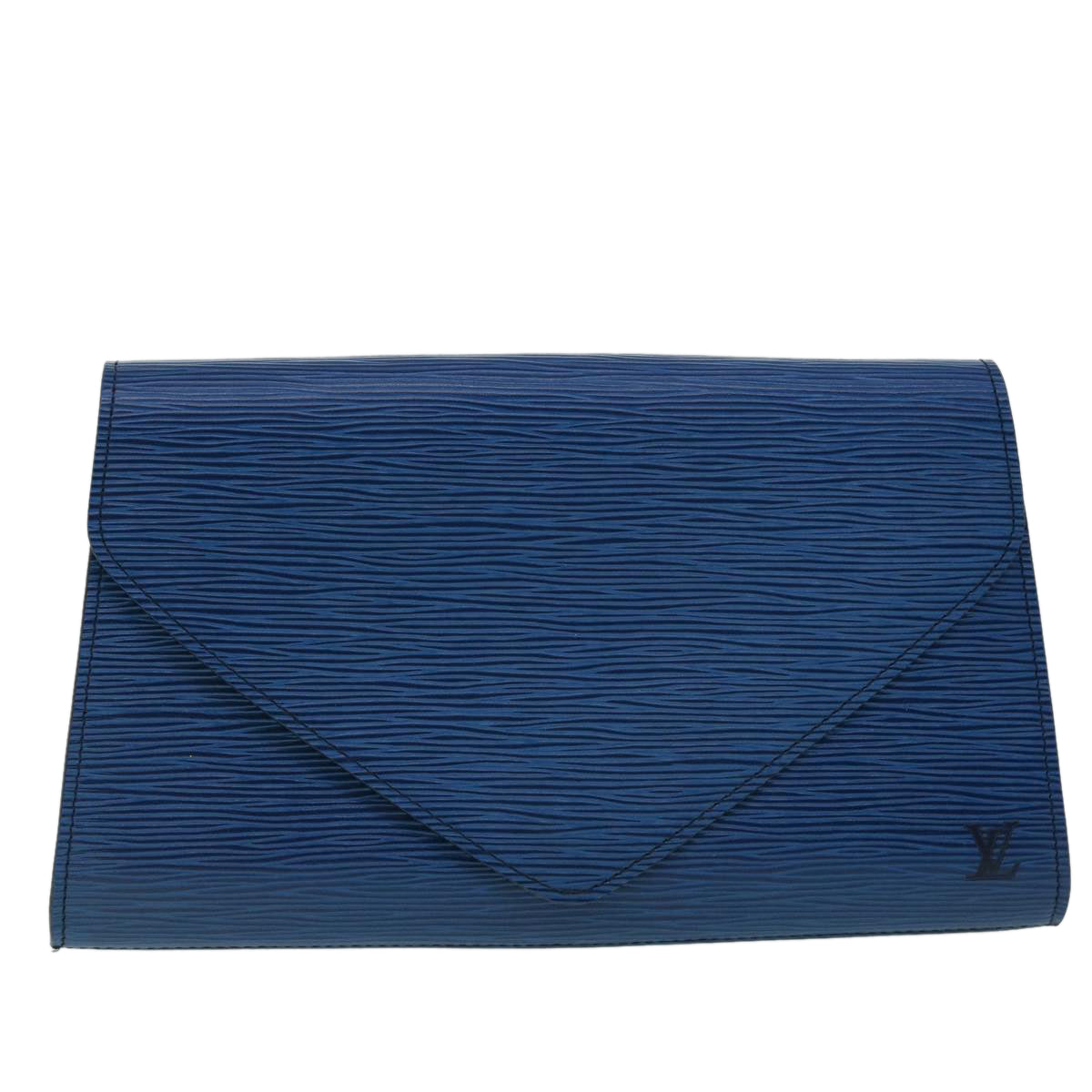 LOUIS VUITTON Epi Art Deco Clutch Bag Blue M52635 LV Auth 52833