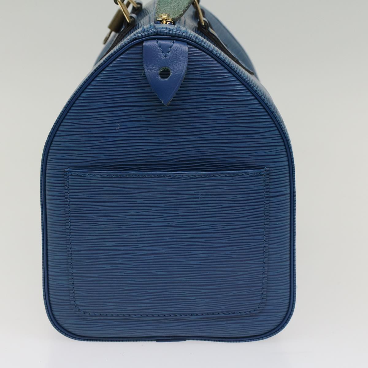 LOUIS VUITTON Epi Speedy 30 Hand Bag Toledo Blue M43005 LV Auth 52841