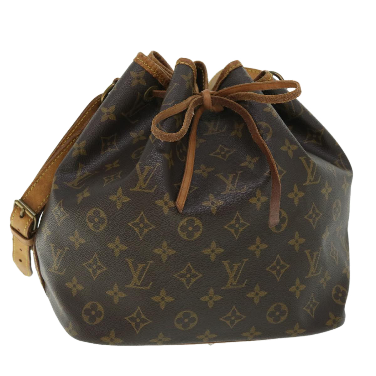 LOUIS VUITTON Monogram Petit Noe Shoulder Bag M42226 LV Auth 52845