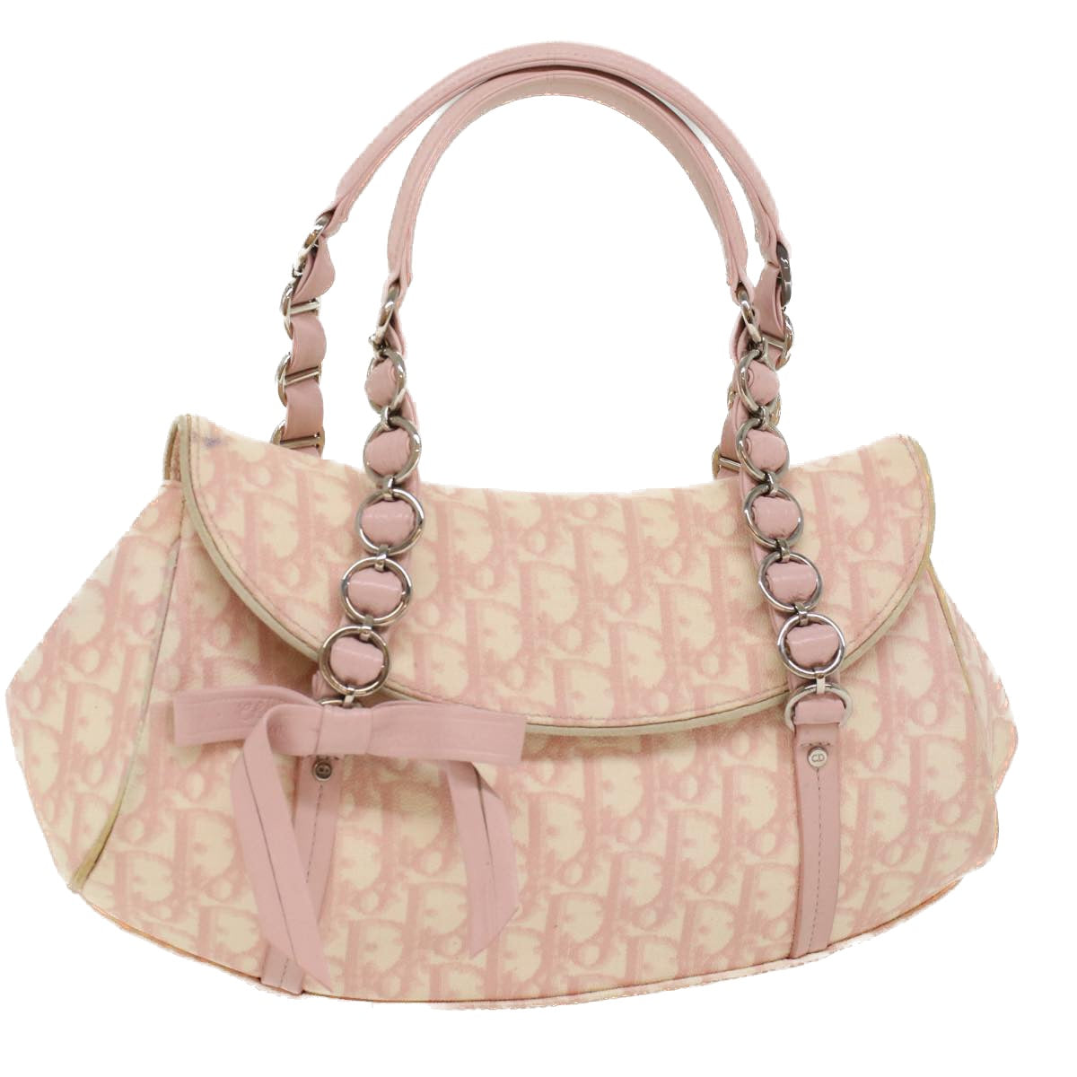 Christian Dior Trotter Romantic Shoulder Bag Pink 01-RU-0076 Auth 52863