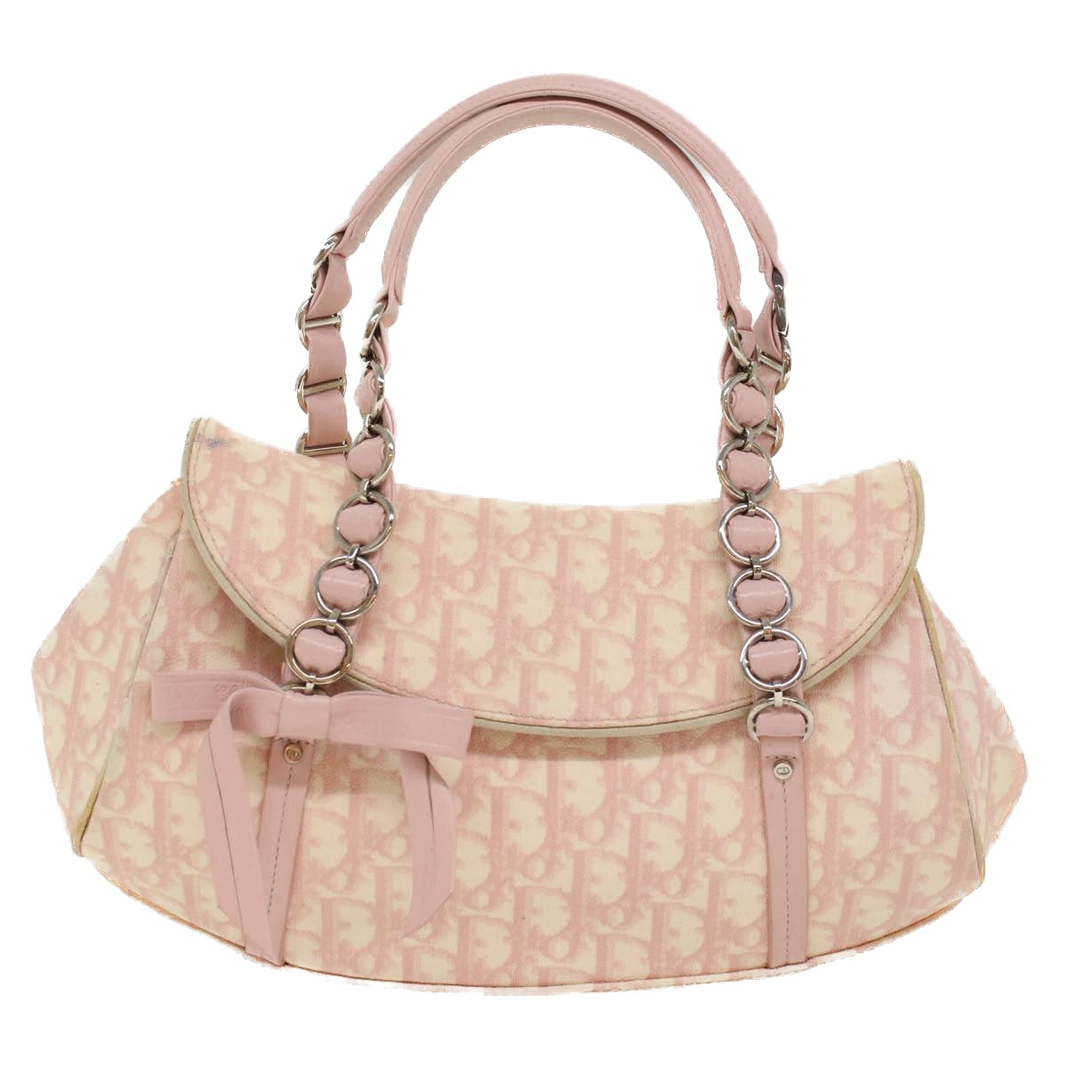 Christian Dior Trotter Romantic Shoulder Bag Pink 01-RU-0076 Auth 52863