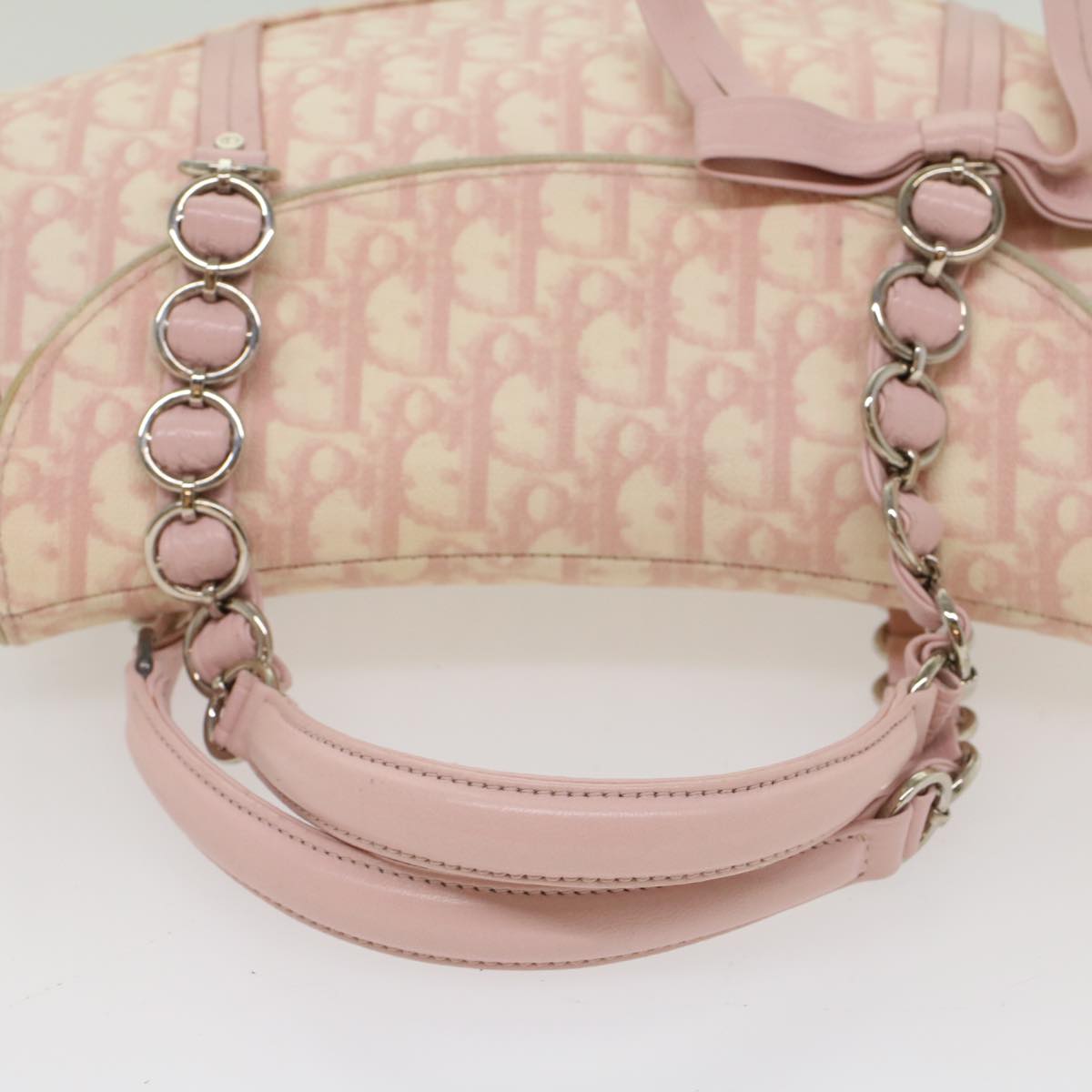 Christian Dior Trotter Romantic Shoulder Bag Pink 01-RU-0076 Auth 52863