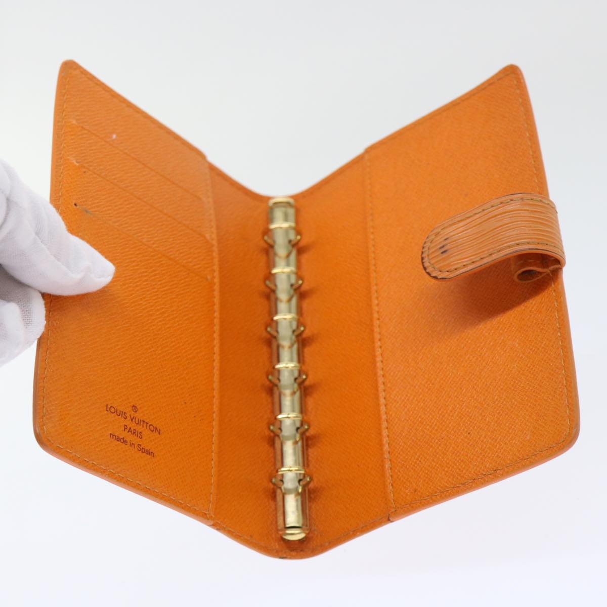 LOUIS VUITTON Epi Agenda PM Day Planner Cover Orange Mandarin R2005H Auth 52883