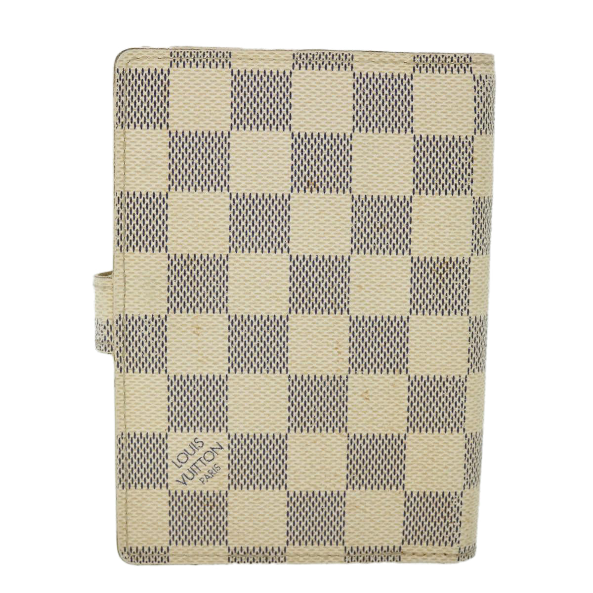 LOUIS VUITTON Damier Azur Agenda PM Day Planner Cover R20706 LV Auth 52887 - 0