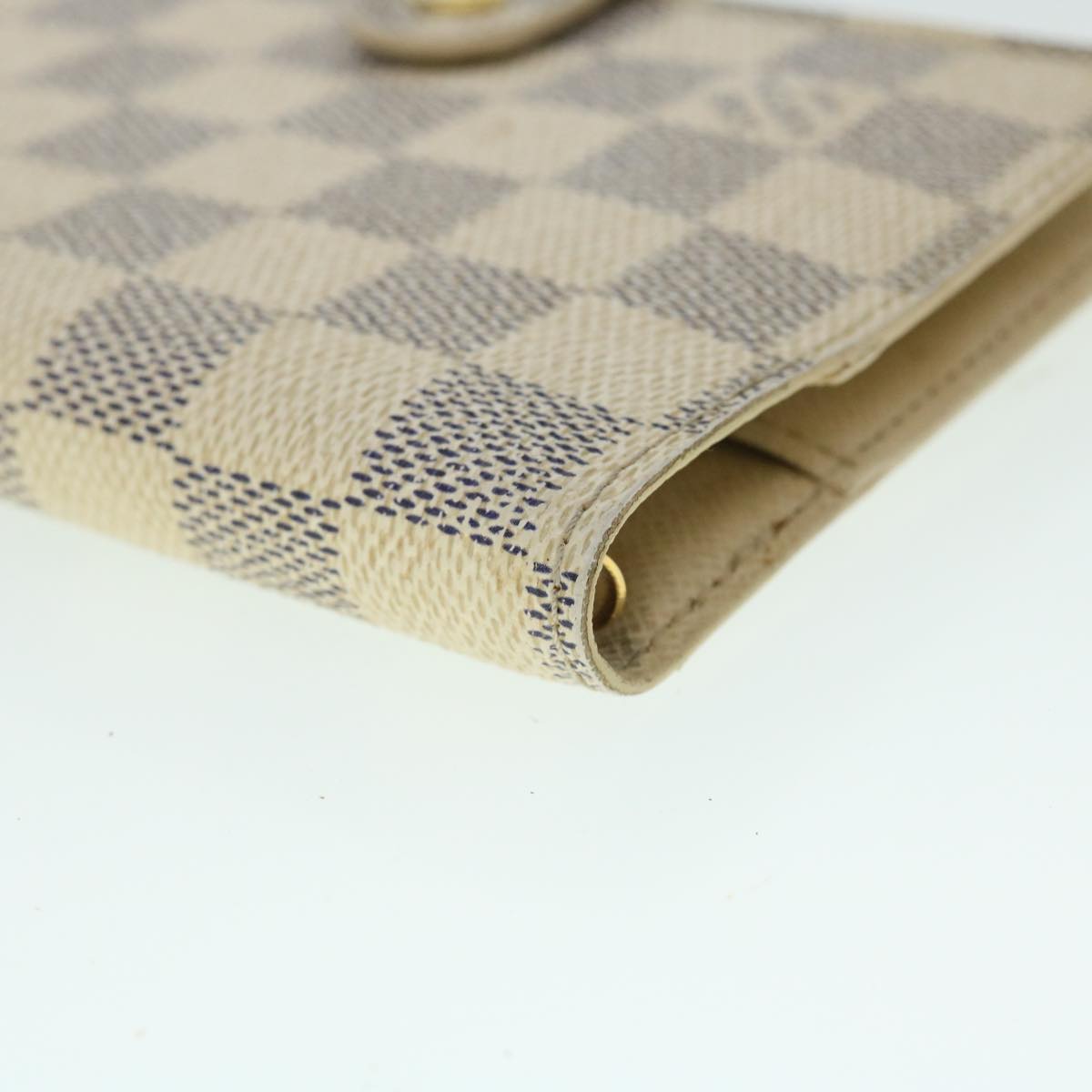 LOUIS VUITTON Damier Azur Agenda PM Day Planner Cover R20706 LV Auth 52887