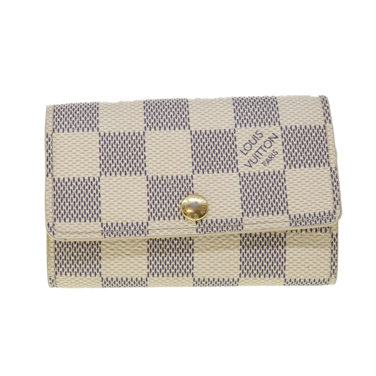 LOUIS VUITTON Damier Azur Multi Cles 6 Key Case N61745 LV Auth 52904 - 0