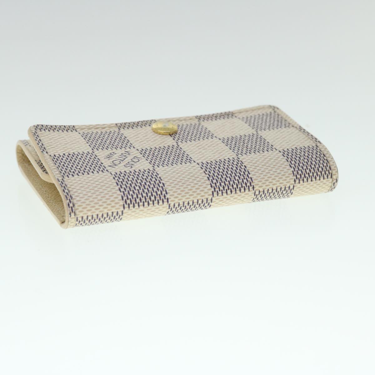 LOUIS VUITTON Damier Azur Multi Cles 6 Key Case N61745 LV Auth 52904