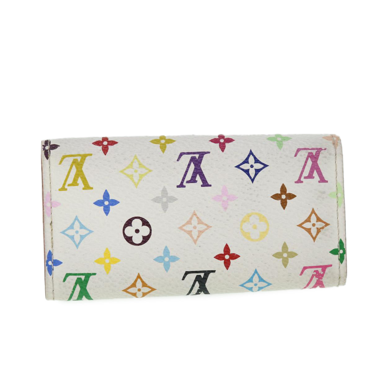 LOUIS VUITTON Monogram Multicolor Multi Cles 4 Key Case White M60043 Auth 52905 - 0