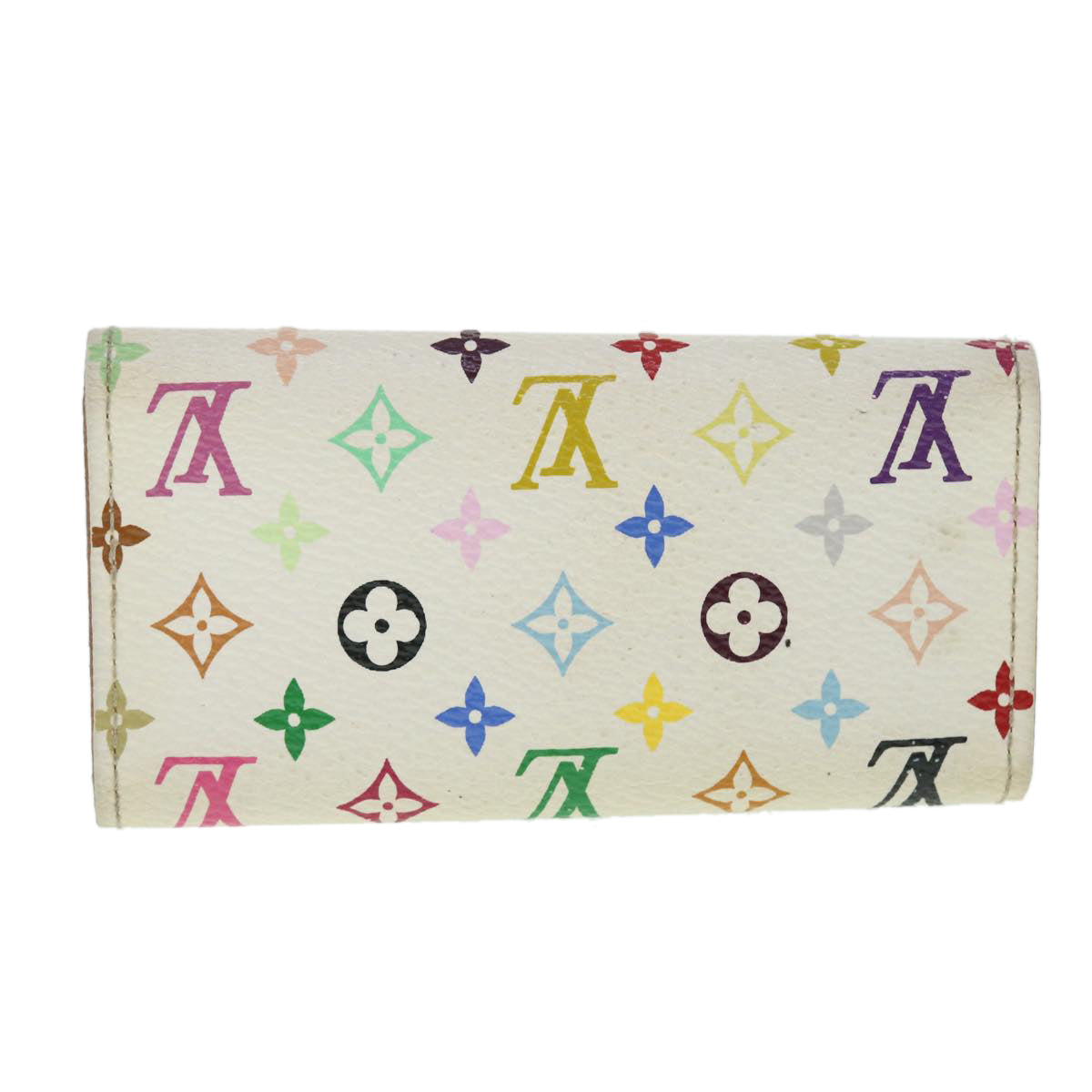 LOUIS VUITTON Monogram Multicolor Multi Cles 4 Key Case White M60043 Auth 52906 - 0