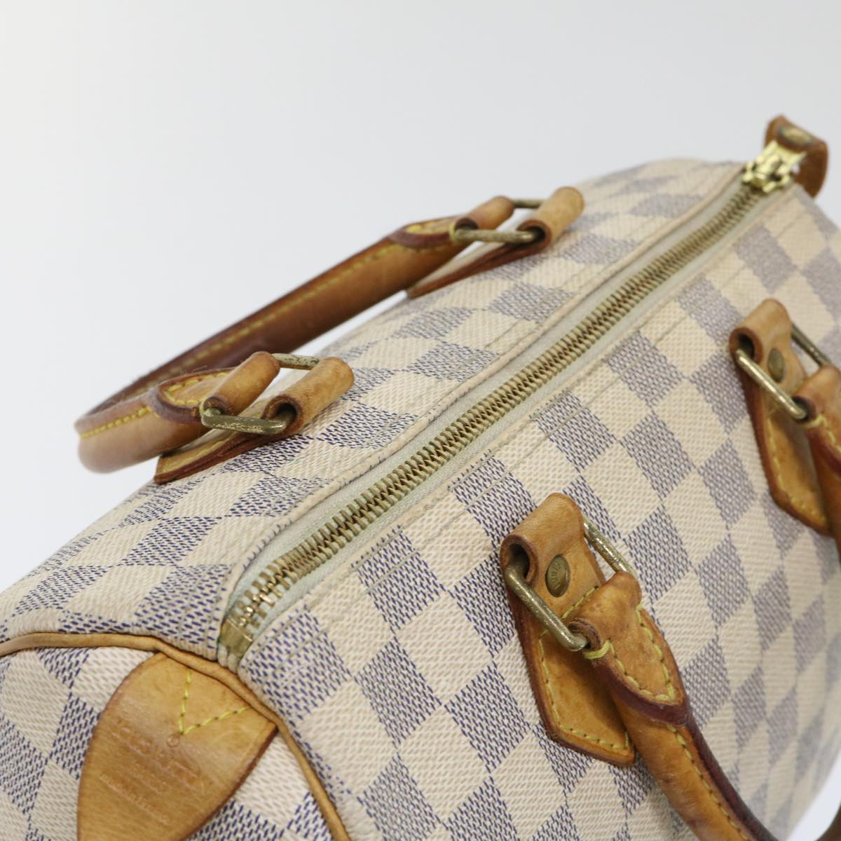 LOUIS VUITTON Damier Azur Speedy 25 Hand Bag N41534 LV Auth 52945