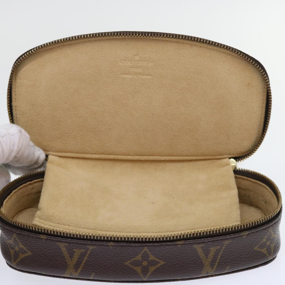 LOUIS VUITTON Monogram Poche Monte Carlo Jewelry Box M47352 LV Auth 52966