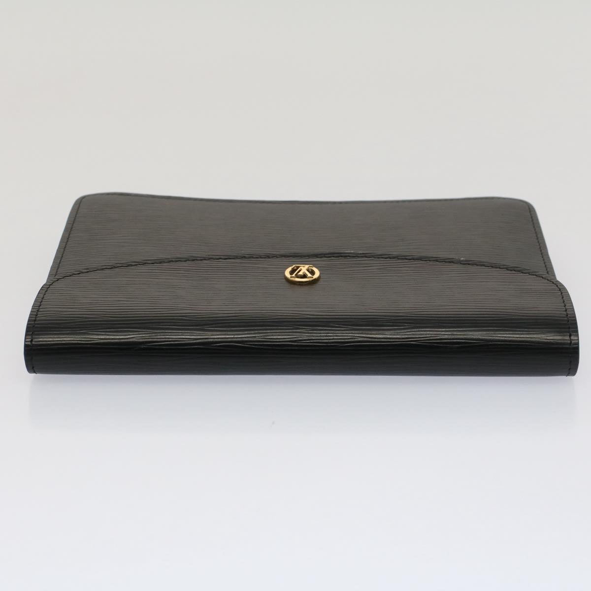 LOUIS VUITTON Epi Montaigne 23 Clutch Bag Black M52662 LV Auth 52967