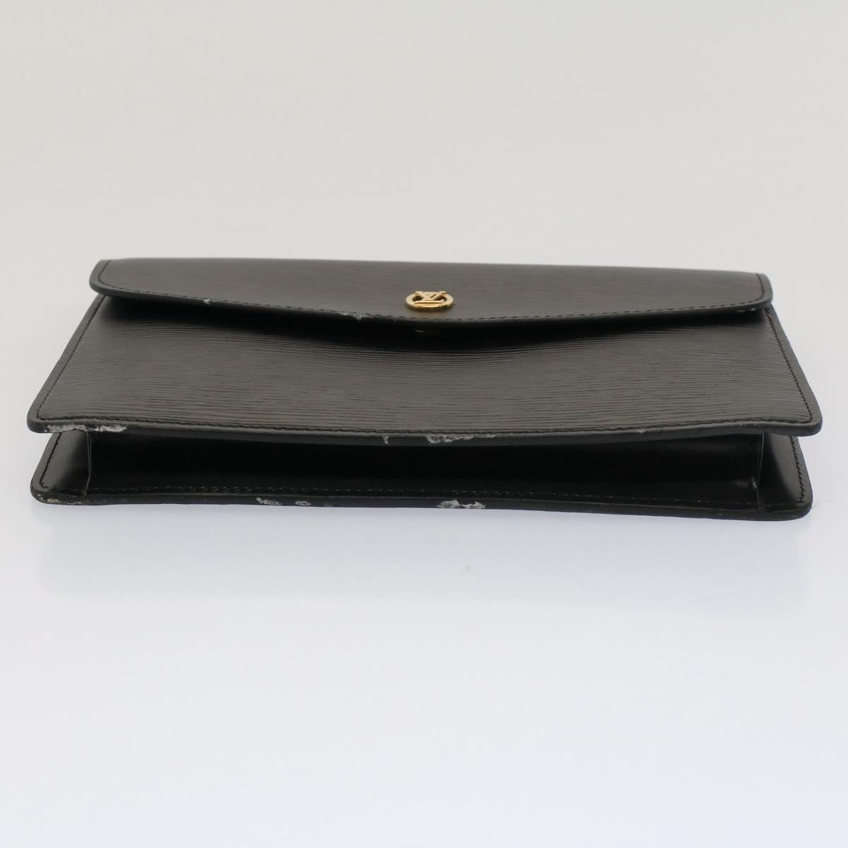 LOUIS VUITTON Epi Montaigne 23 Clutch Bag Black M52662 LV Auth 52967