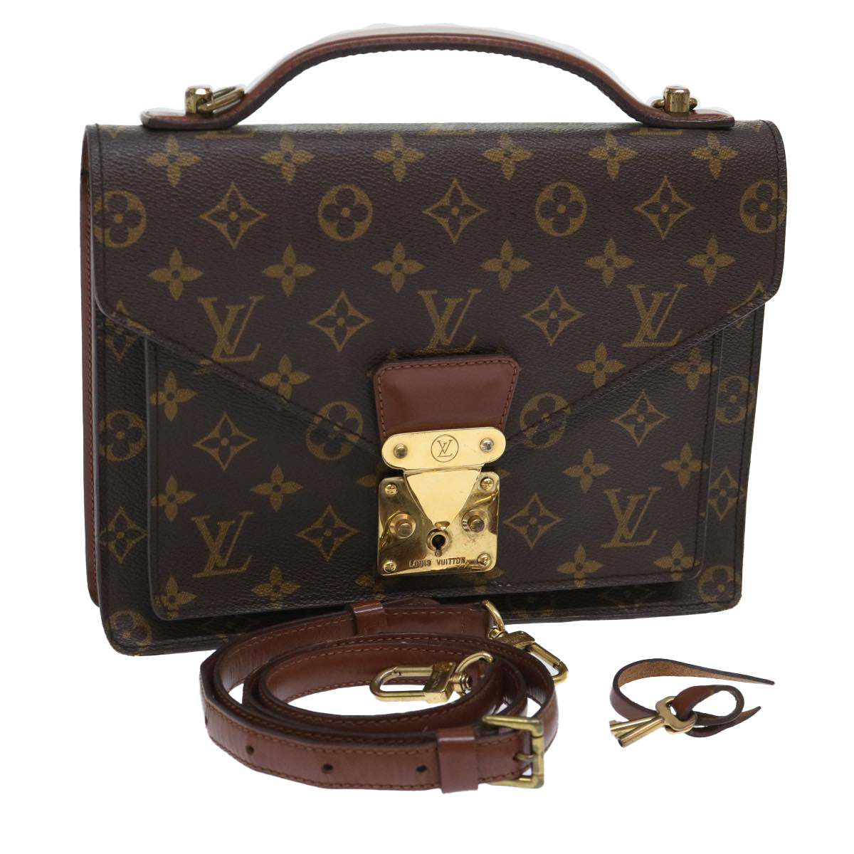 LOUIS VUITTON Monogram Monceau 26 Shoulder Bag 2way M51187 LV Auth 52971