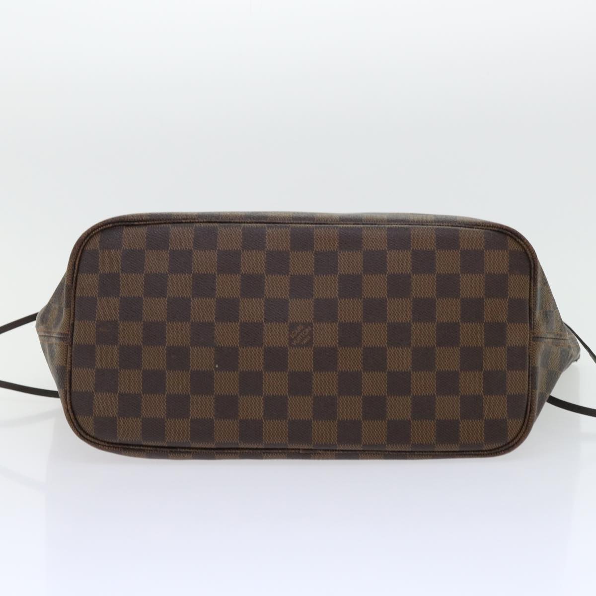 LOUIS VUITTON Damier Ebene Neverfull MM Tote Bag N51105 LV Auth 53002