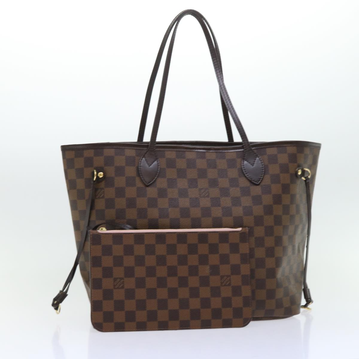 LOUIS VUITTON Damier Ebene Neverfull MM Tote Bag N51105 LV Auth 53002