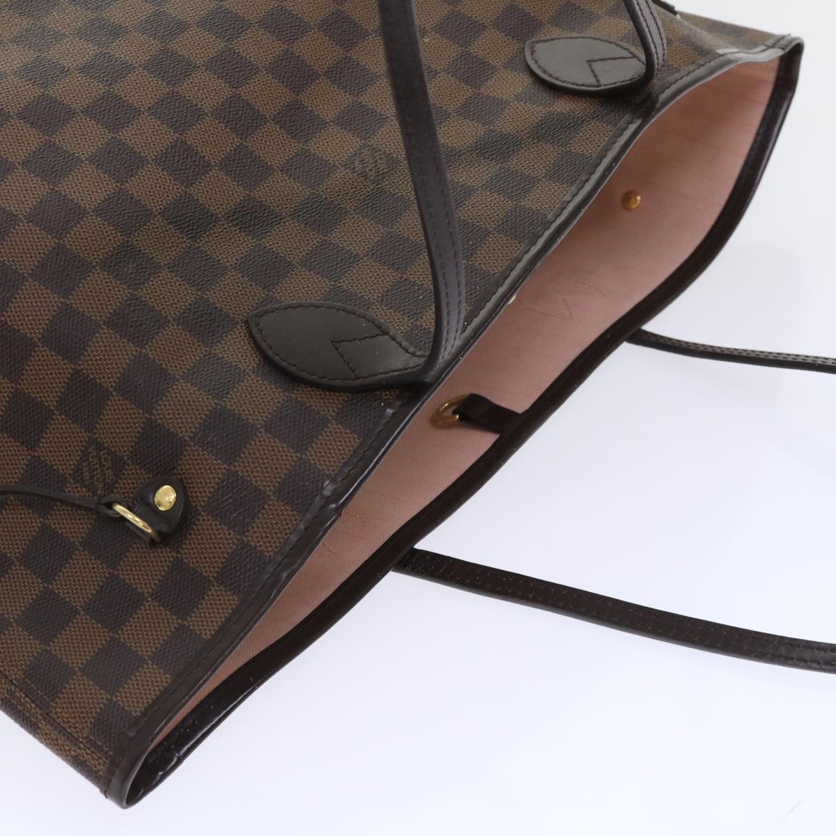 LOUIS VUITTON Damier Ebene Neverfull MM Tote Bag N51105 LV Auth 53002