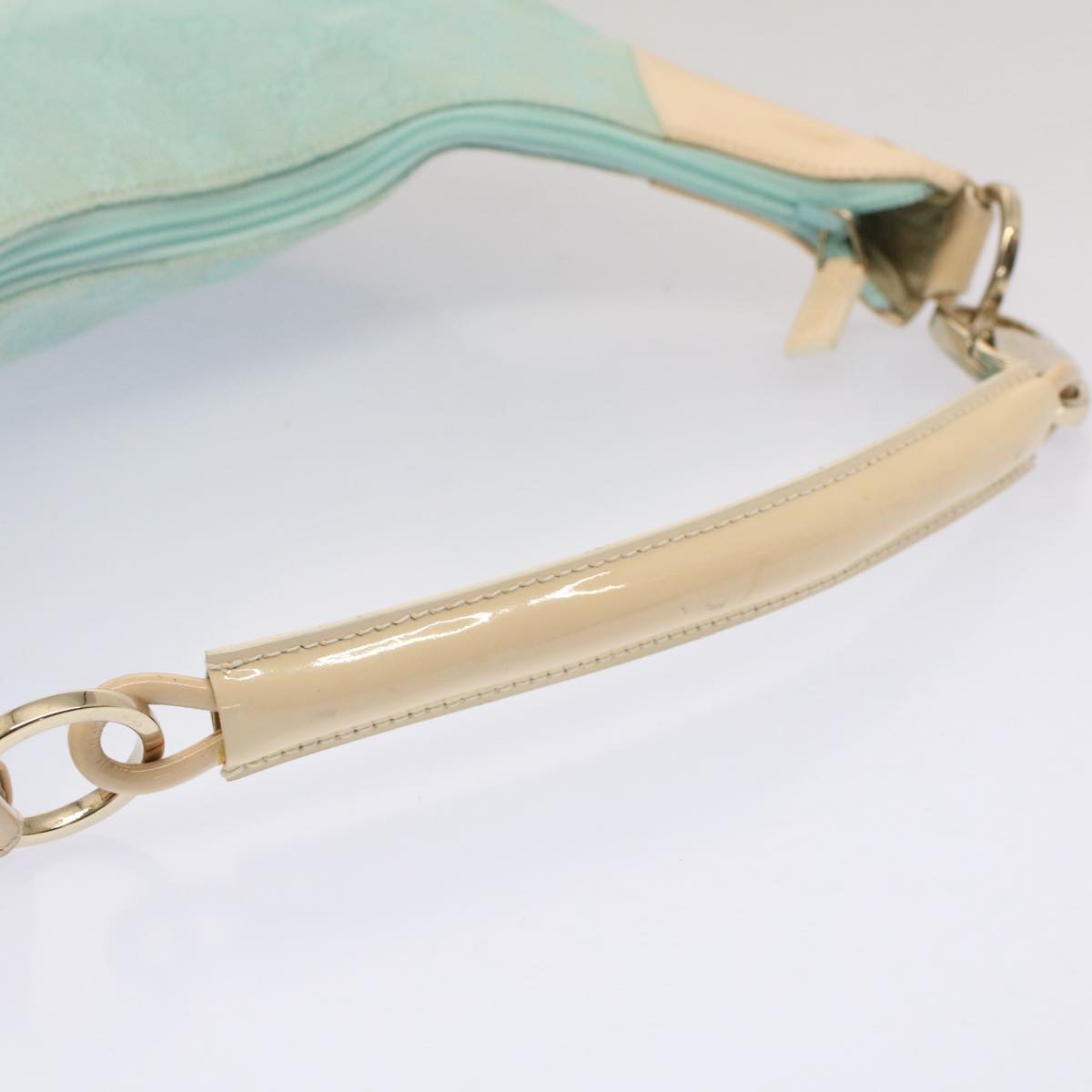 GUCCI GG Canvas Shoulder Bag Light Blue 001 4158 Auth 53006