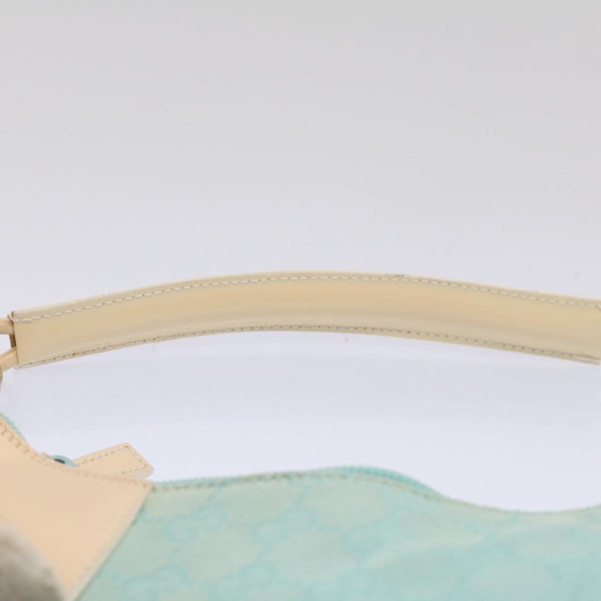 GUCCI GG Canvas Shoulder Bag Light Blue 001 4158 Auth 53006