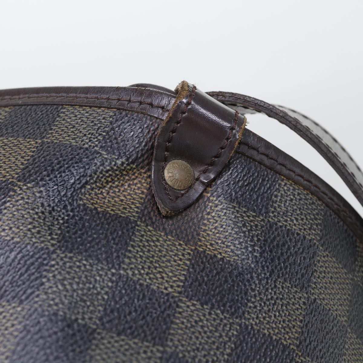 LOUIS VUITTON Damier Ebene Saumur 30 Shoulder Bag N48081 LV Auth 53062