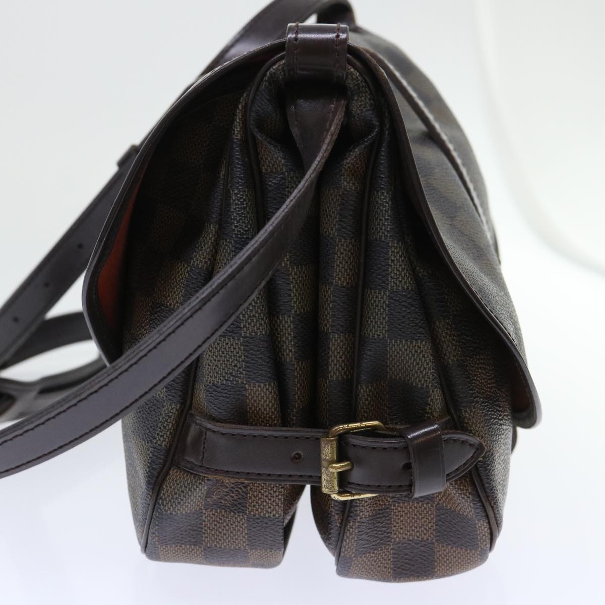 LOUIS VUITTON Damier Ebene Saumur 30 Shoulder Bag N48081 LV Auth 53062