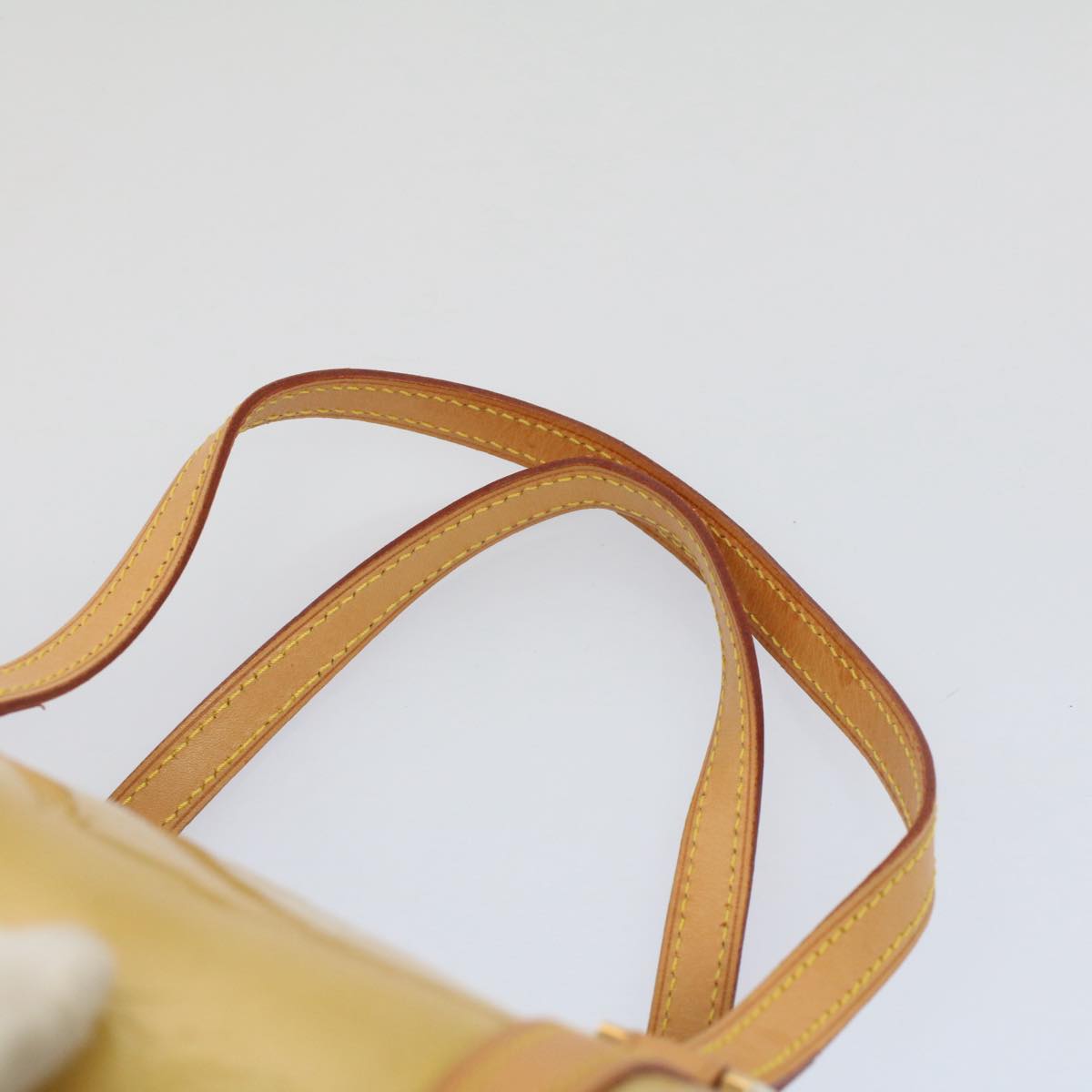 LOUIS VUITTON Monogram Vernis Bedford Hand Bag Beige M91006 LV Auth 53073