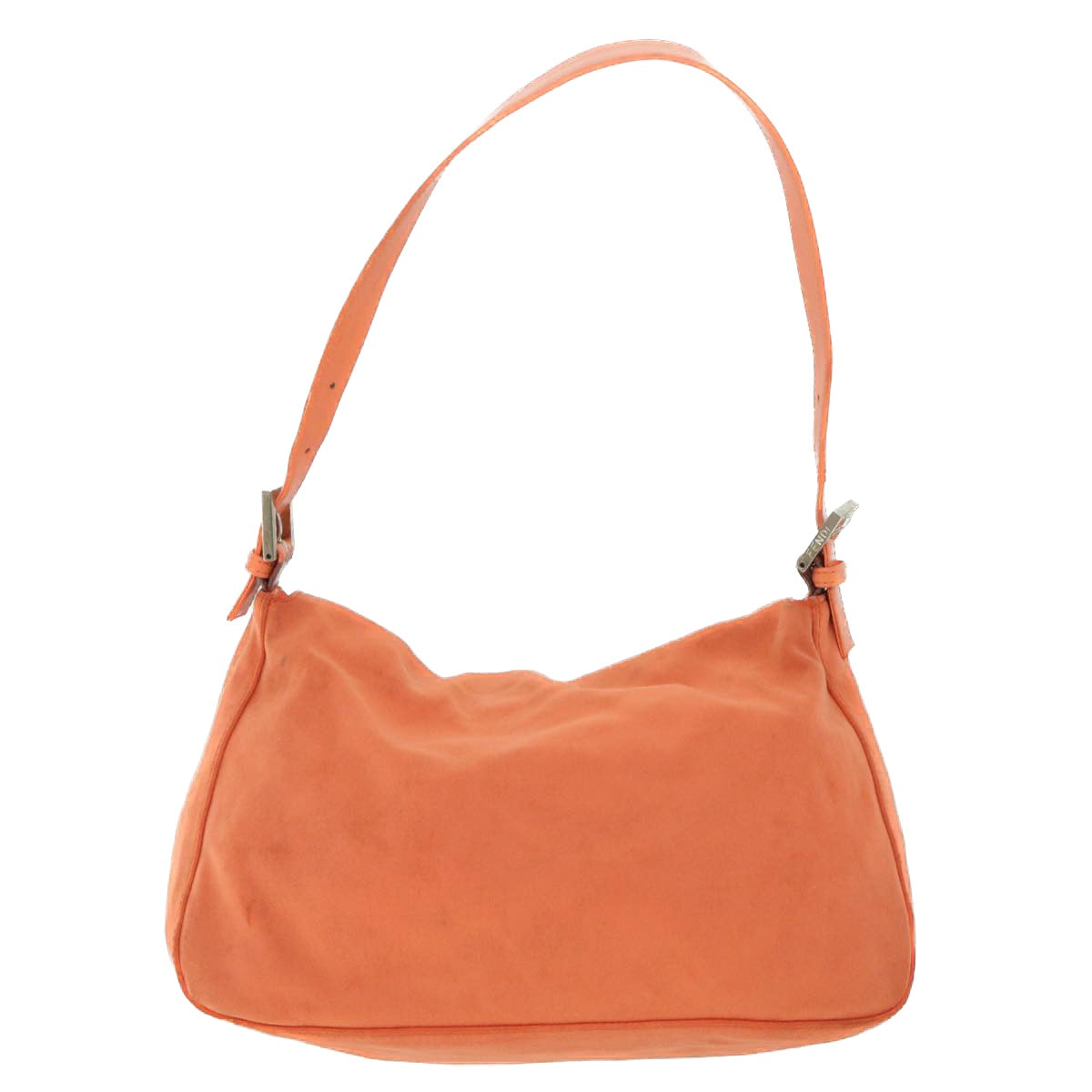FENDI Mamma Baguette Shoulder Bag Nylon Orange Auth 53082 - 0