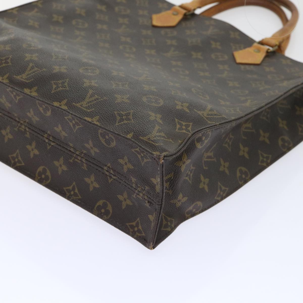 LOUIS VUITTON Monogram Sac Plat Hand Bag M51140 LV Auth 53090