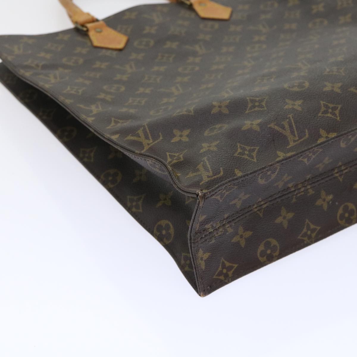 LOUIS VUITTON Monogram Sac Plat Hand Bag M51140 LV Auth 53090