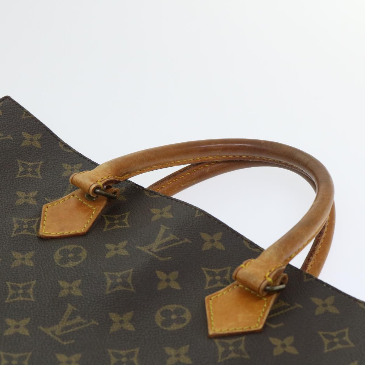 LOUIS VUITTON Monogram Sac Plat Hand Bag M51140 LV Auth 53090