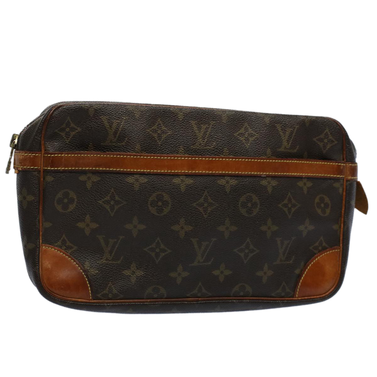 LOUIS VUITTON Monogram Compiegne 28 Clutch Bag M51845 LV Auth 53104