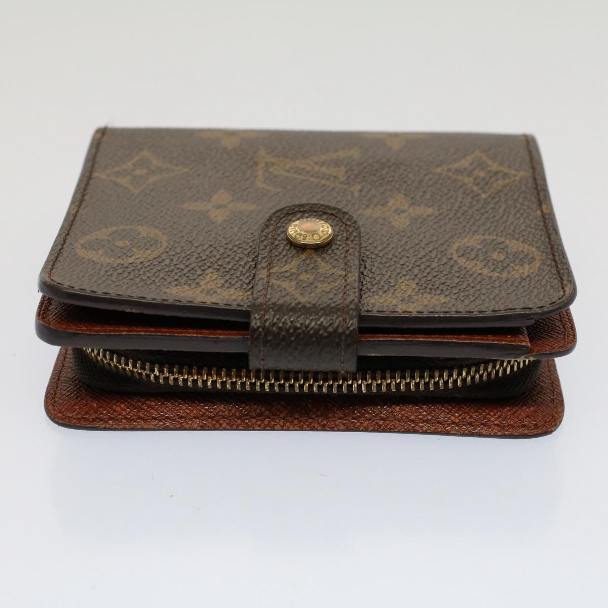 LOUIS VUITTON Monogram Compact Zip Wallet M61667 LV Auth 53117