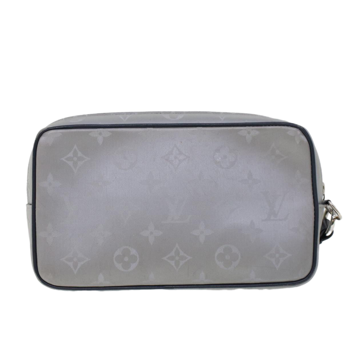 LOUIS VUITTON Monogram Satellite Alpha Clutch Bag Silver M44171 LV Auth 53137 - 0