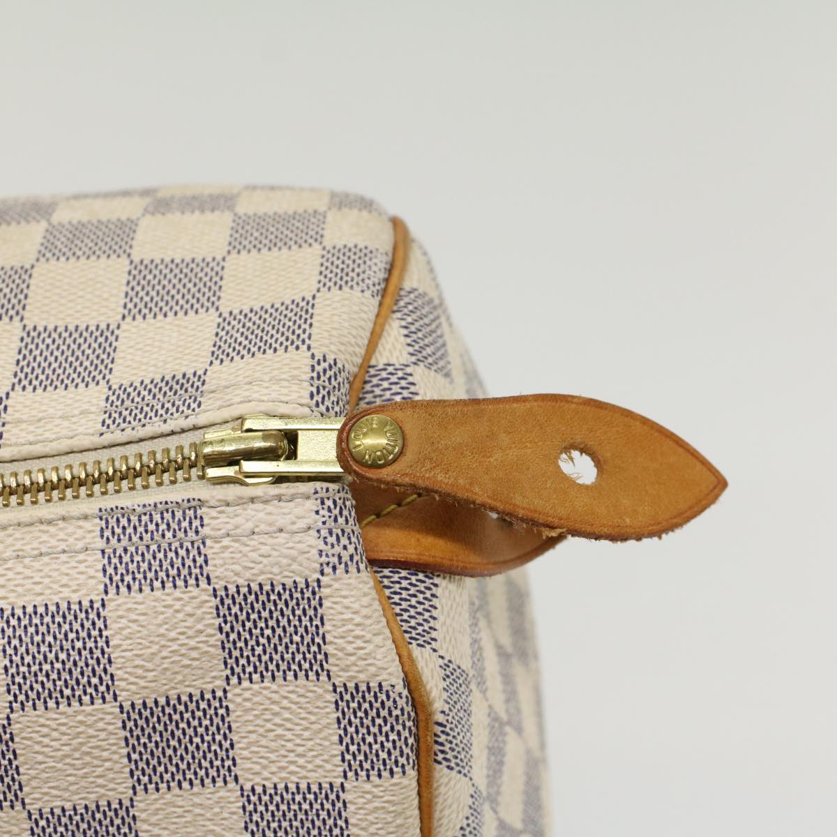 LOUIS VUITTON Damier Azur Speedy 30 Hand Bag N41533 LV Auth 53196