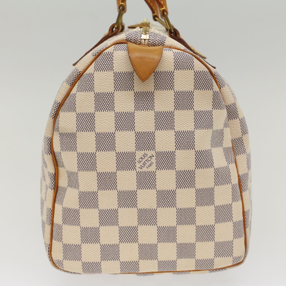 LOUIS VUITTON Damier Azur Speedy 30 Hand Bag N41533 LV Auth 53196