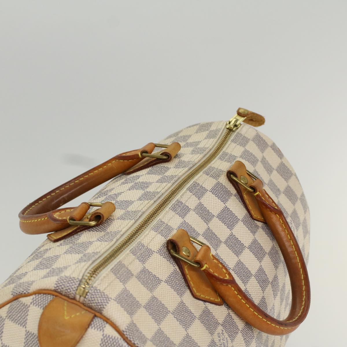 LOUIS VUITTON Damier Azur Speedy 30 Hand Bag N41533 LV Auth 53196