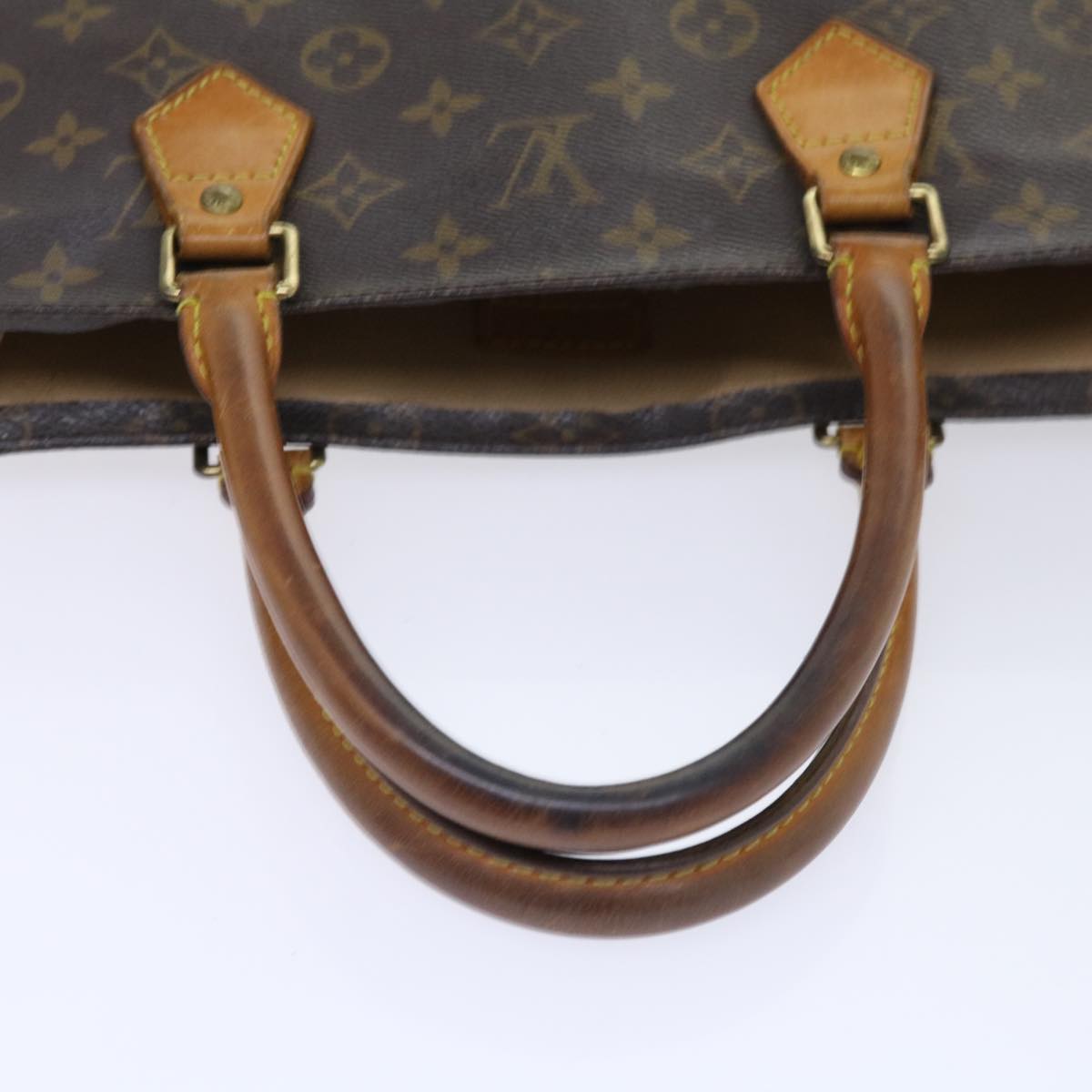 LOUIS VUITTON Monogram Sac Plat Hand Bag M51140 LV Auth 53210