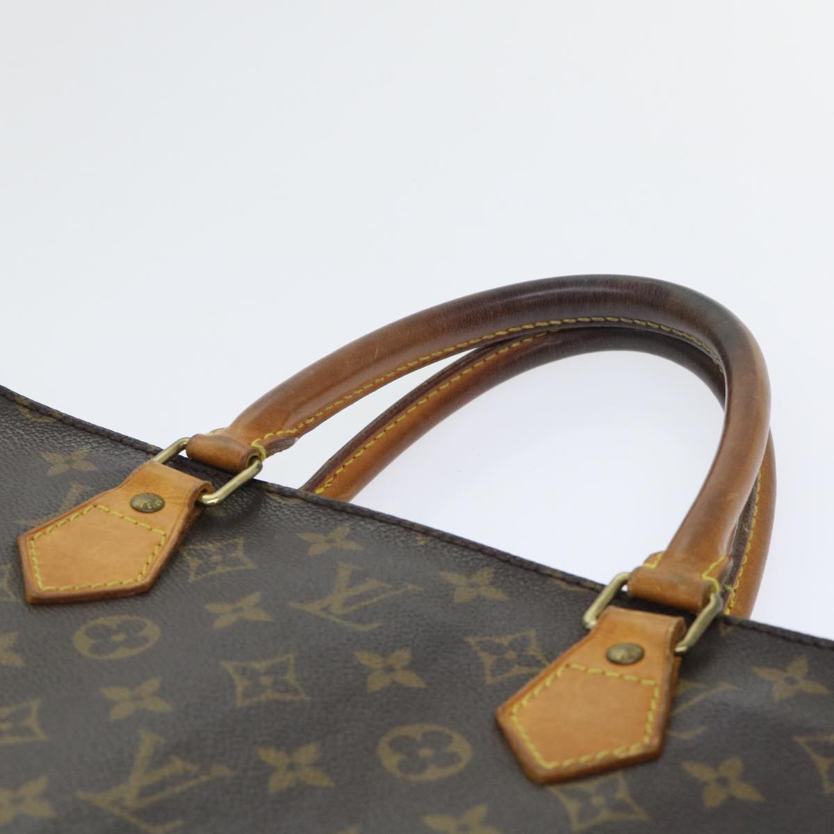 LOUIS VUITTON Monogram Sac Plat Hand Bag M51140 LV Auth 53210