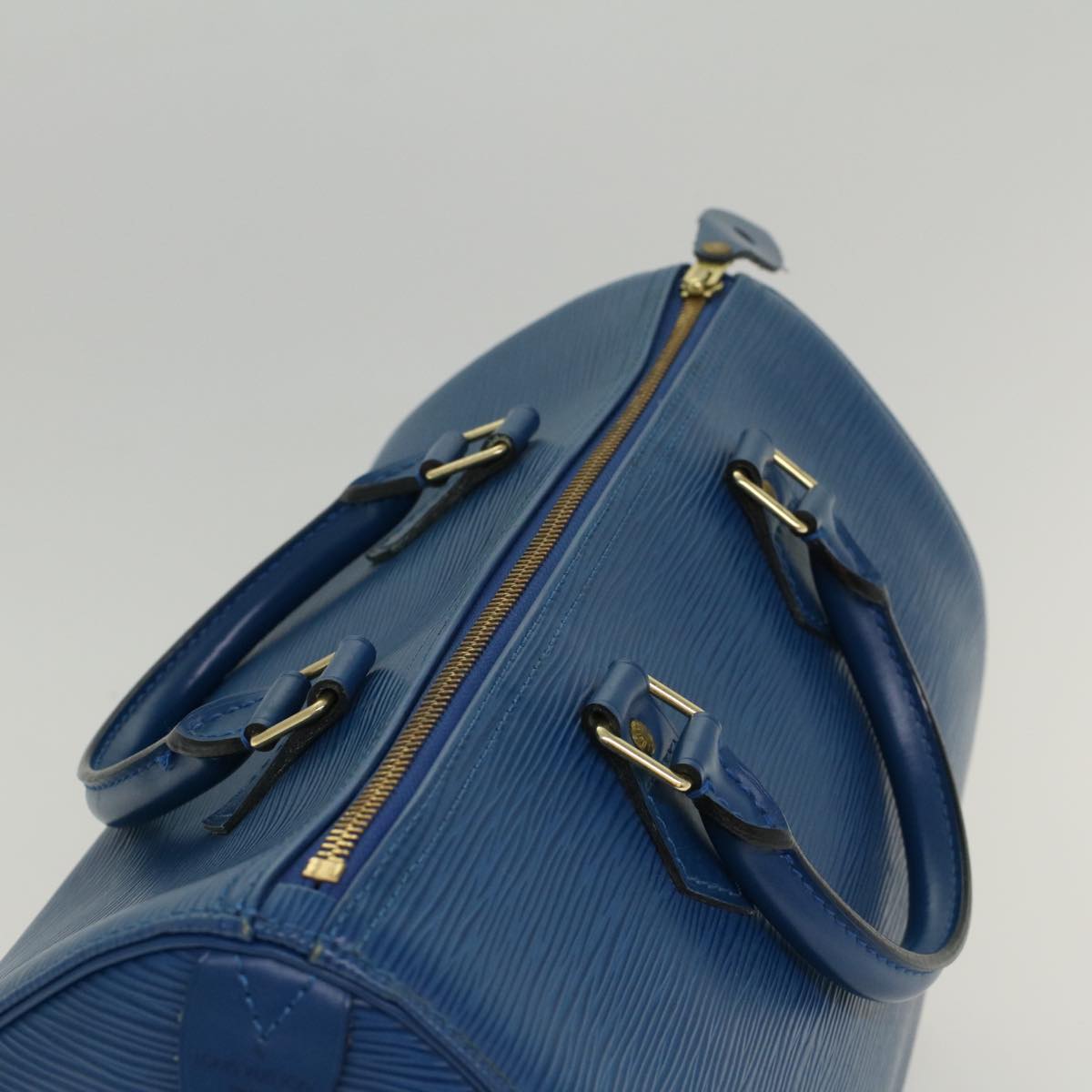 LOUIS VUITTON Epi Speedy 30 Hand Bag Toledo Blue M43005 LV Auth 53230