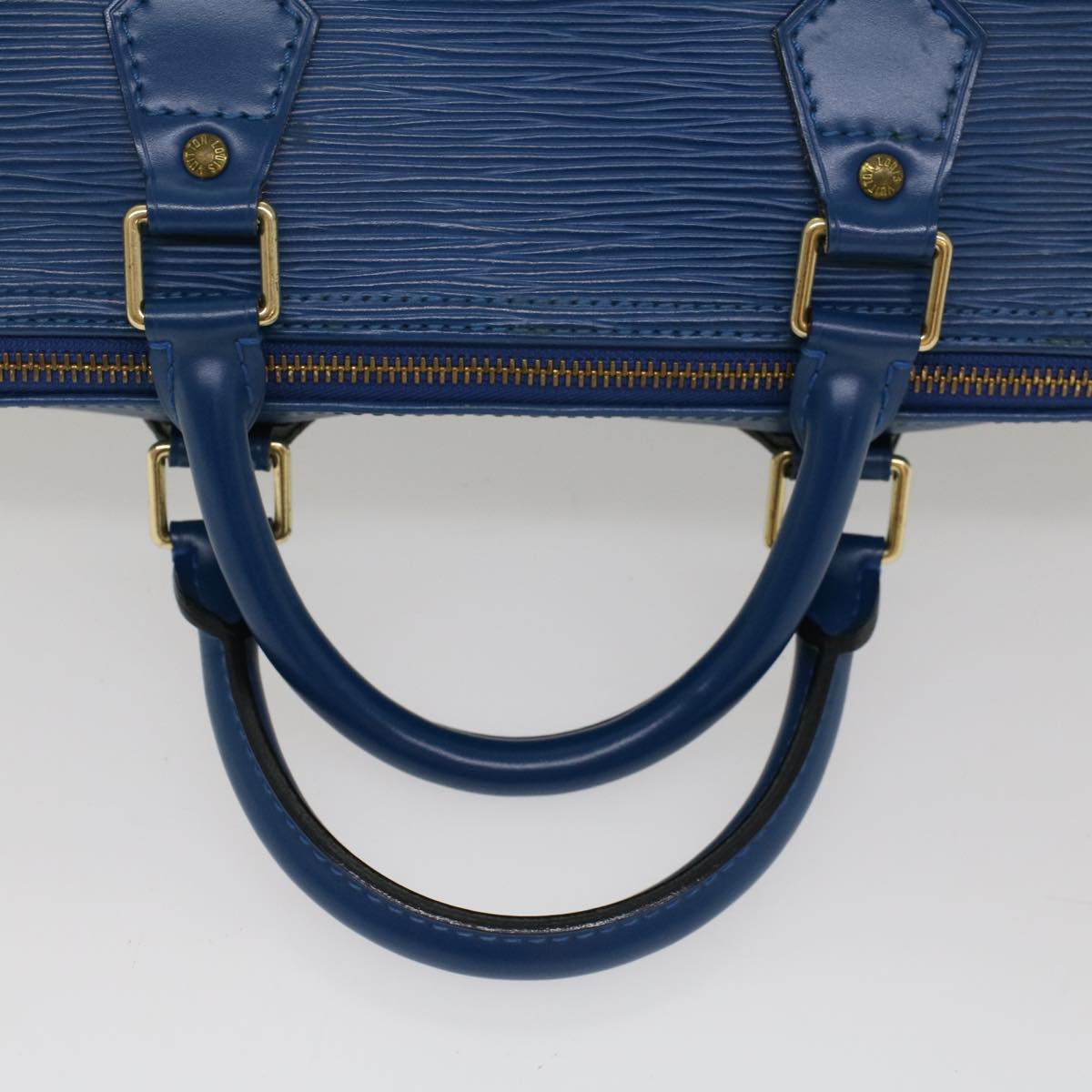 LOUIS VUITTON Epi Speedy 30 Hand Bag Toledo Blue M43005 LV Auth 53230