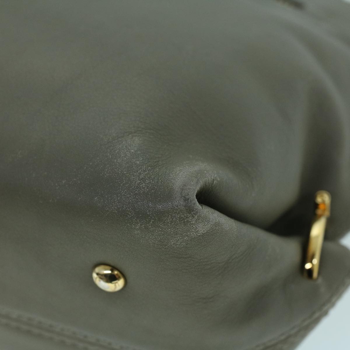 Salvatore Ferragamo Sofia Gancini Shoulder Bag Leather 2way Gray Auth 53276