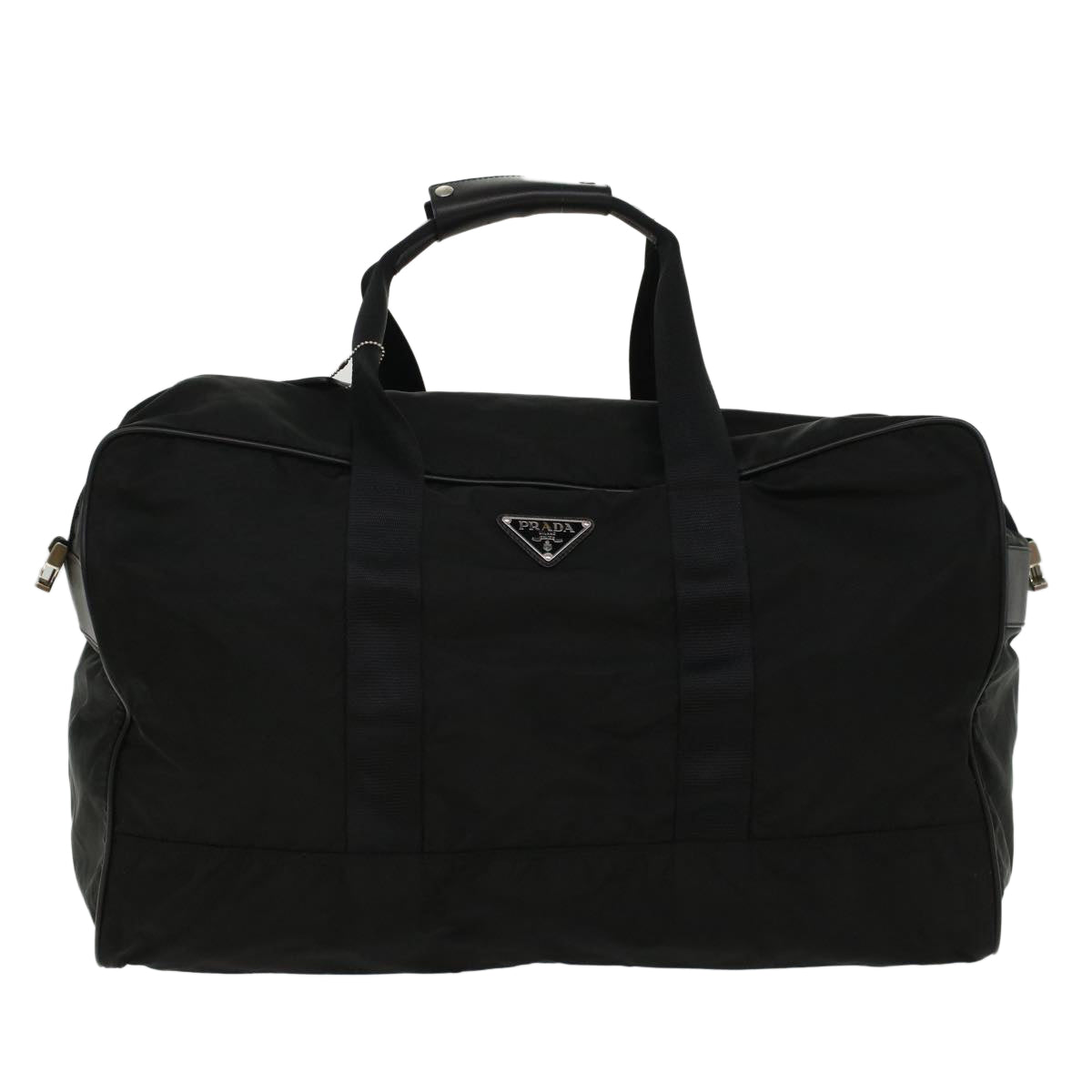 PRADA Boston Bag Nylon 2way Black Auth 53383