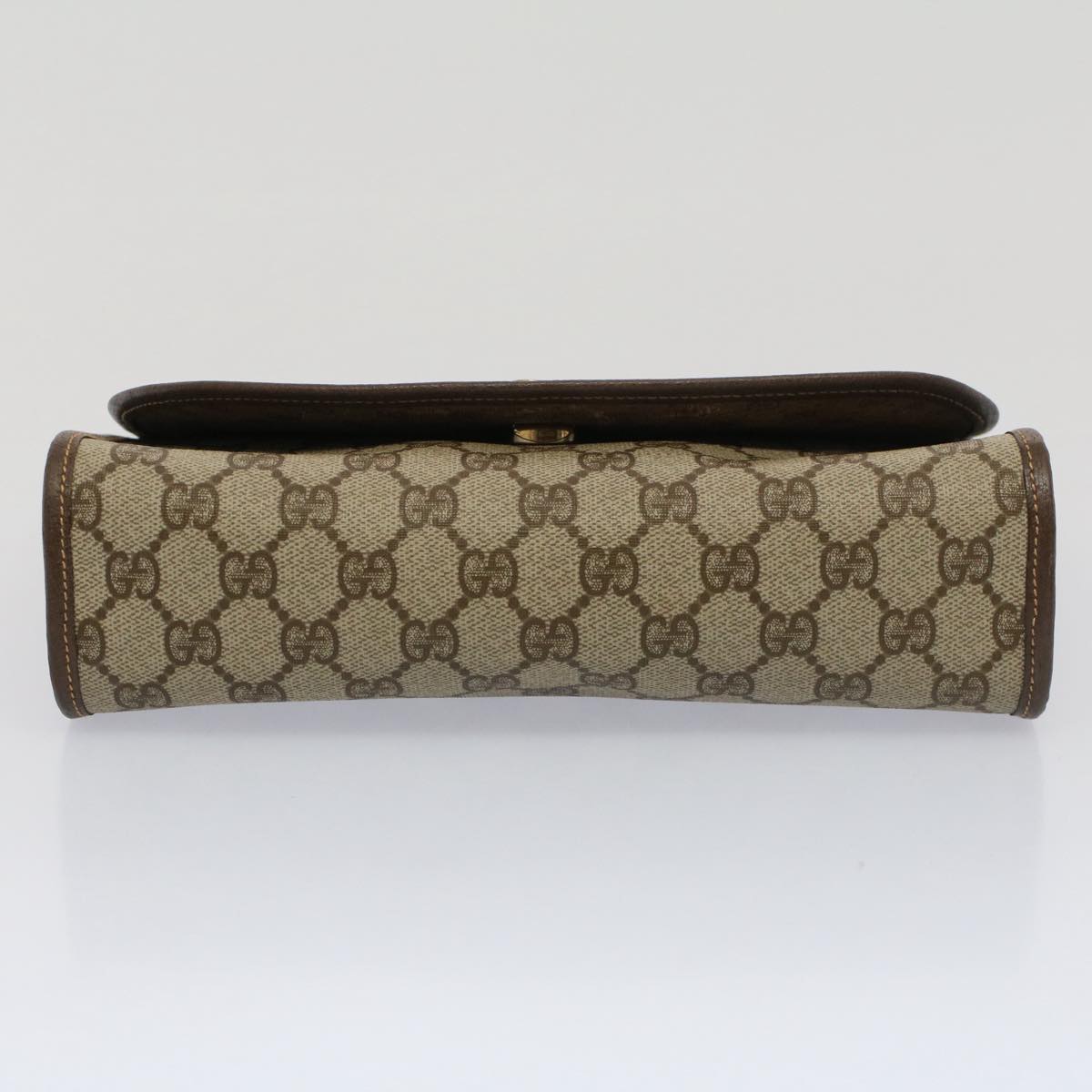 GUCCI GG Canvas Web Sherry Line Clutch Bag Beige Red Green 014 122 Auth 53385