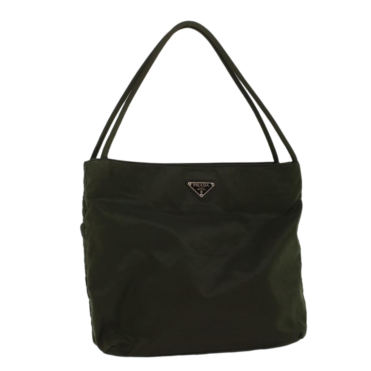 PRADA Shoulder Bag Nylon Green Auth 53396