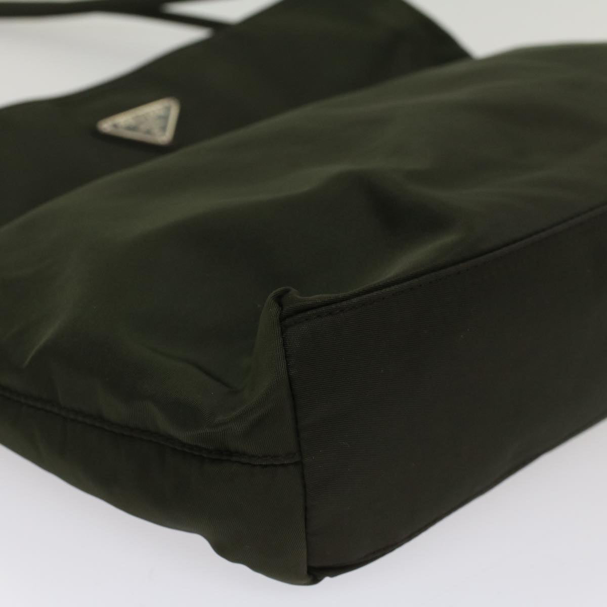 PRADA Shoulder Bag Nylon Green Auth 53396