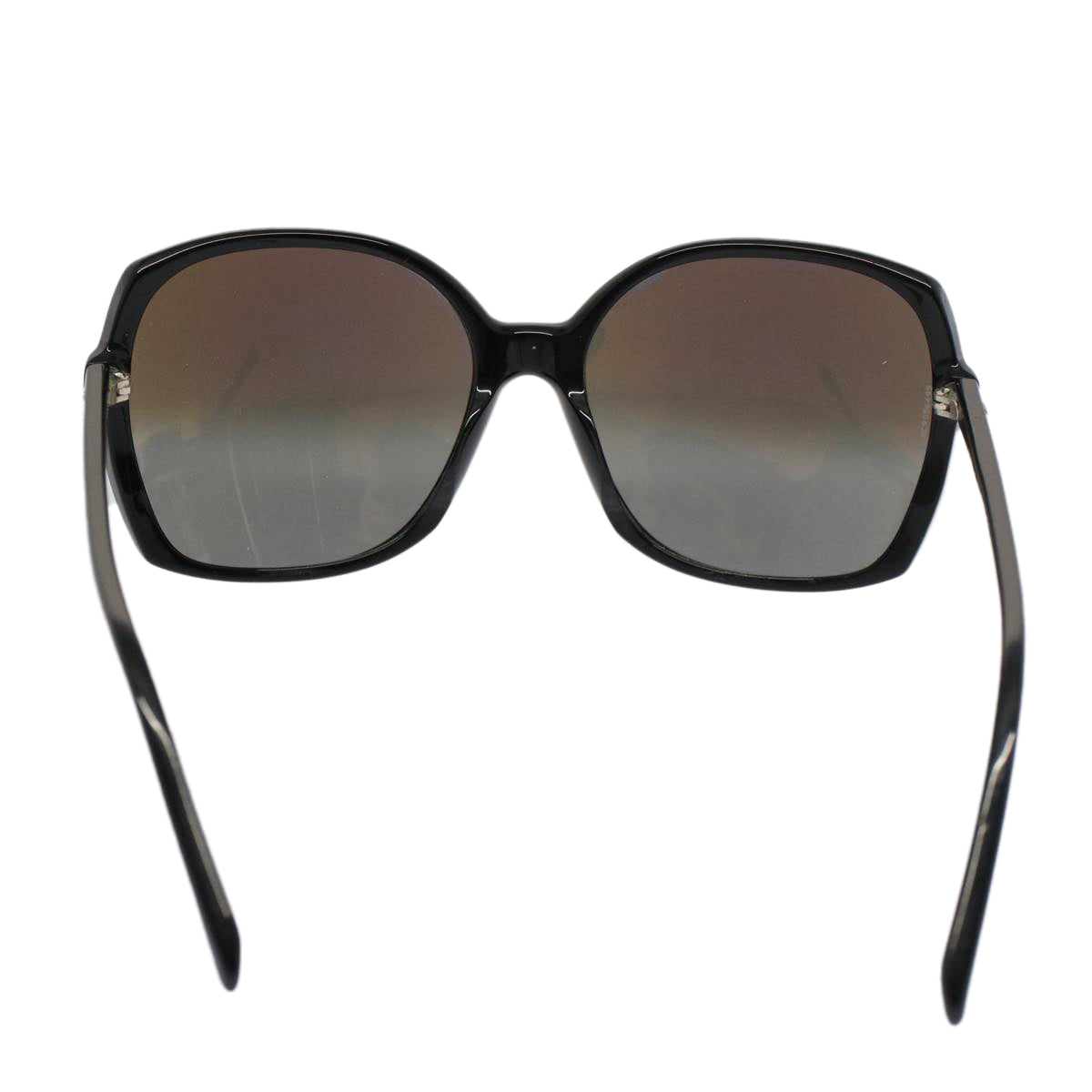 CHANEL Sunglasses Plastic Black CC Auth 53402