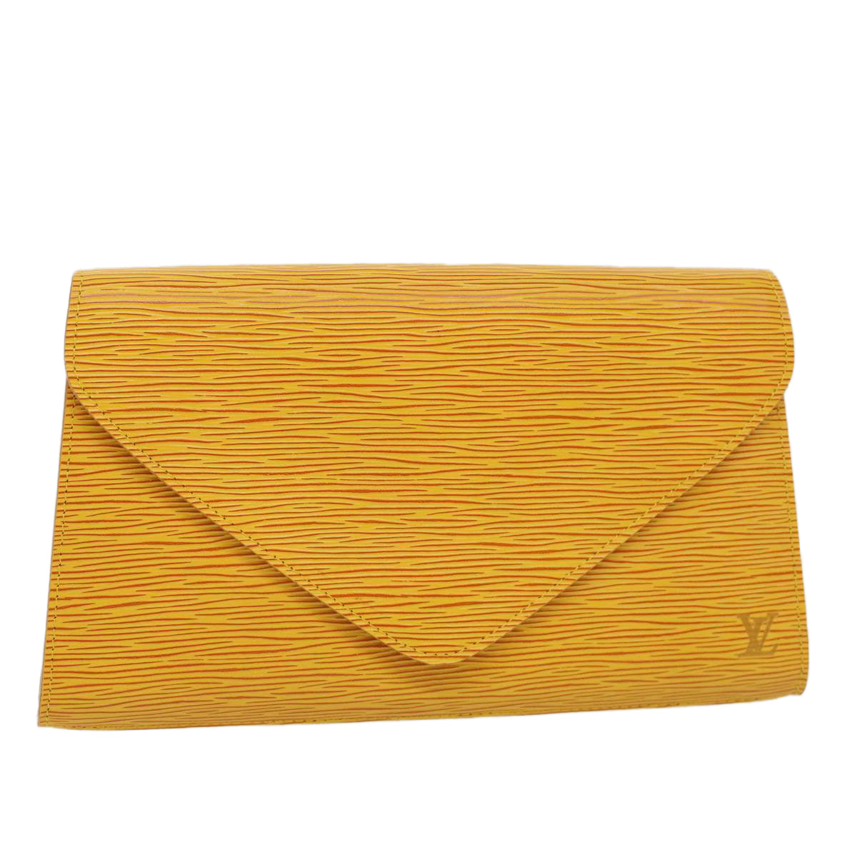 LOUIS VUITTON Epi Art Deco Clutch Bag Yellow M52639 LV Auth 53451