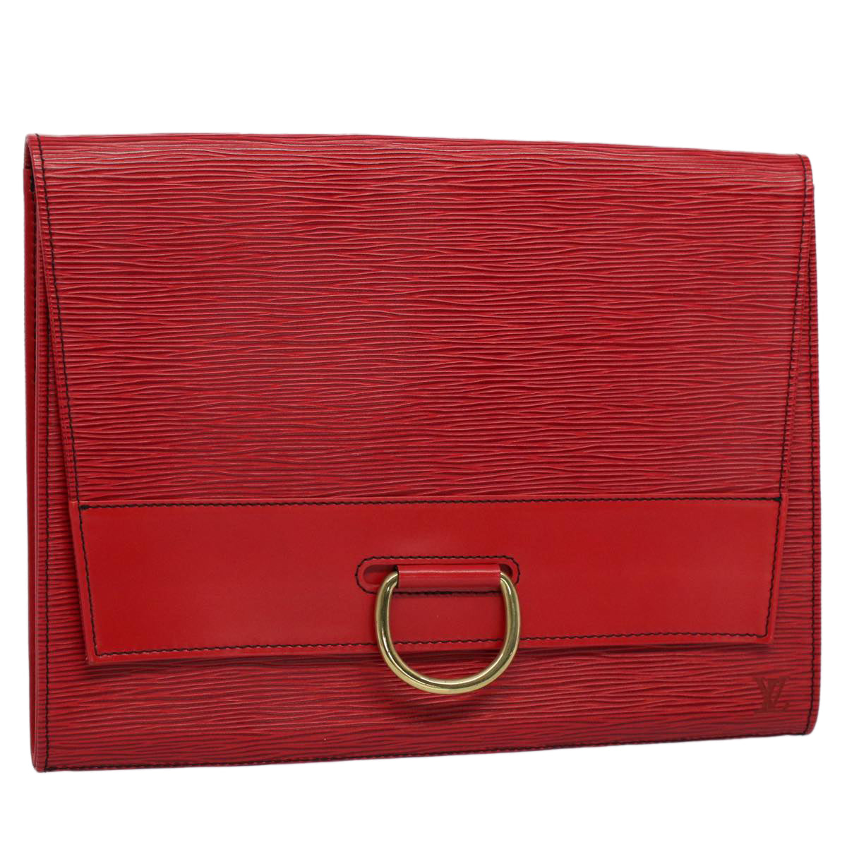 LOUIS VUITTON Epi Jena Clutch Bag Red M52727 LV Auth 53551