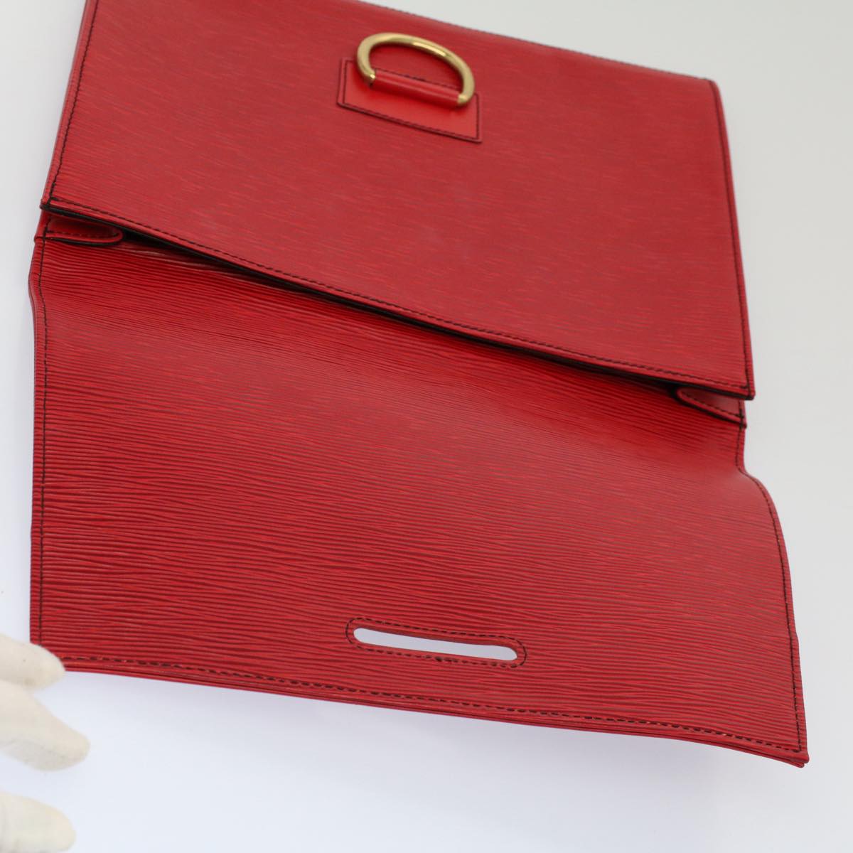 LOUIS VUITTON Epi Jena Clutch Bag Red M52727 LV Auth 53551