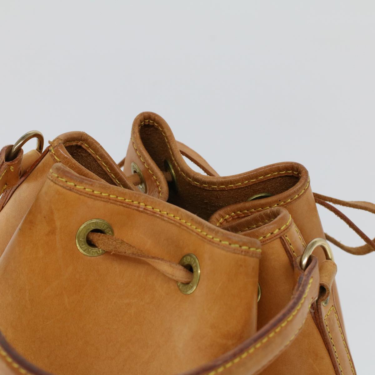 LOUIS VUITTON Nomad Mini Noe Hand Bag Leather Beige M43528 LV Auth 53572
